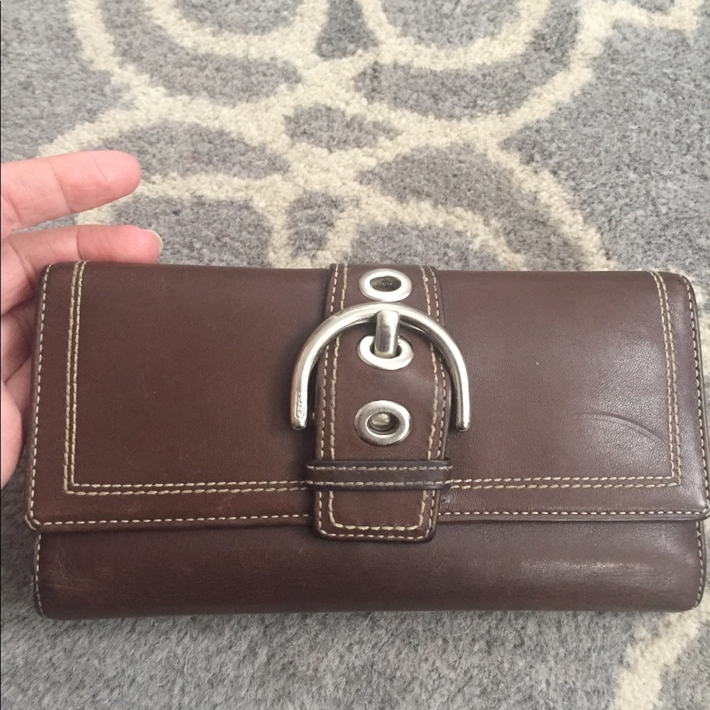 Coach Brown Leather SoHo Large Wallet